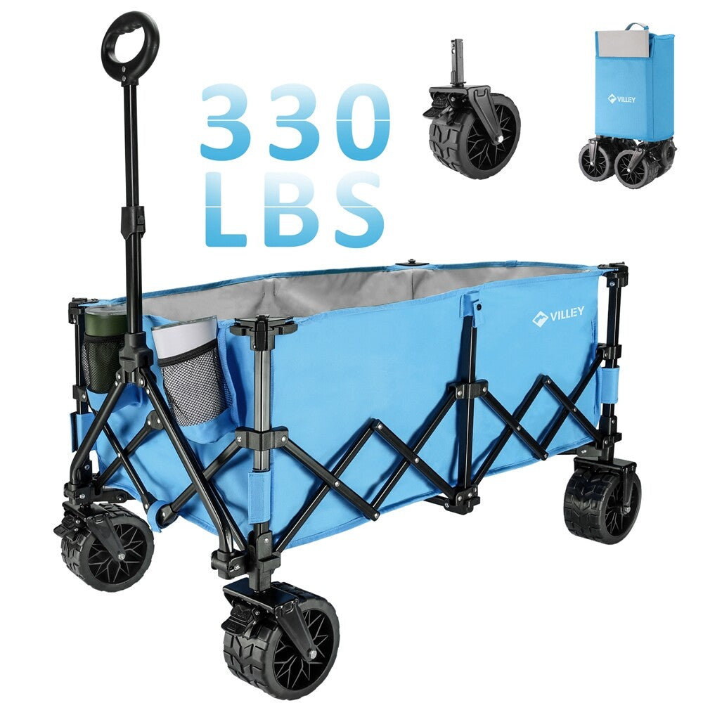 VILLEY Collapsible Wagon Heavy Duty 330LBS by VILLEY