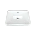 Tuba Rectangular Drop-in Bathroom Sink 21-1/2" X 14-3/4" X 7" White