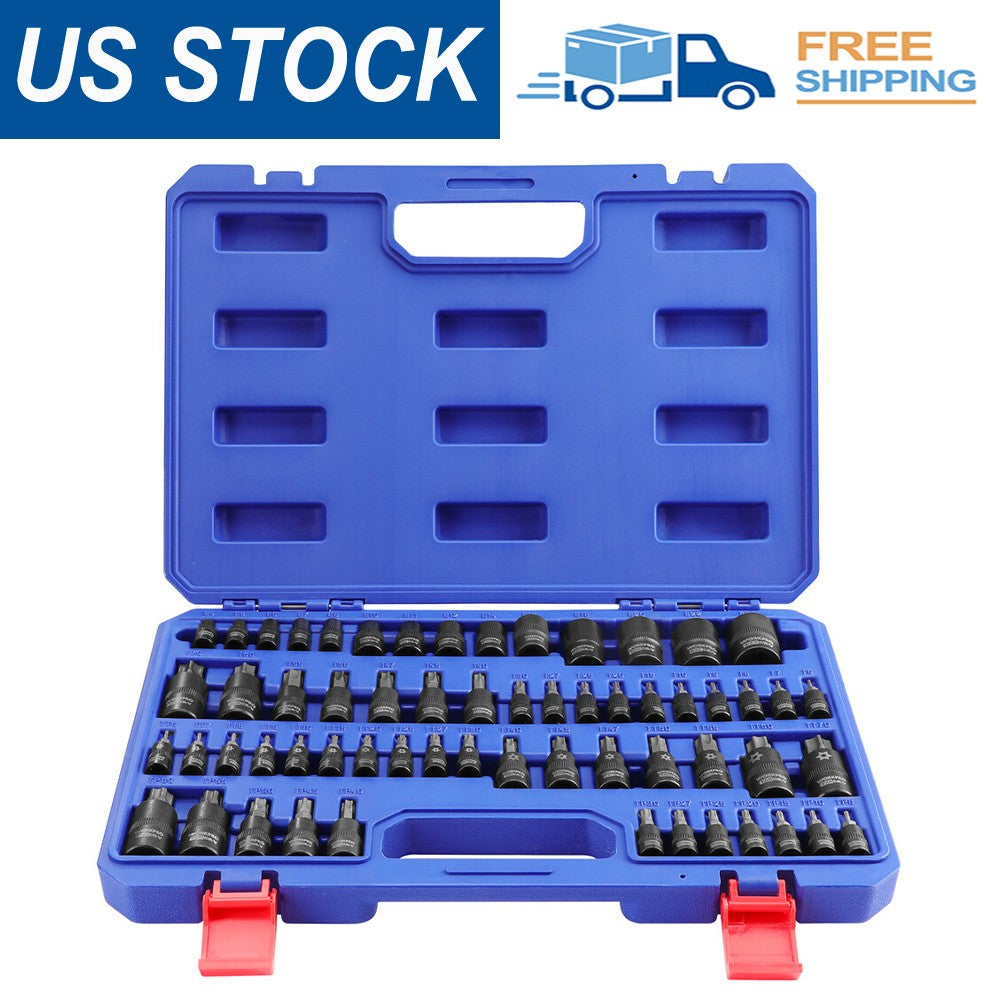 60-Piece Master Torx Bit Socket & External Torx Socket Set by Unbranded