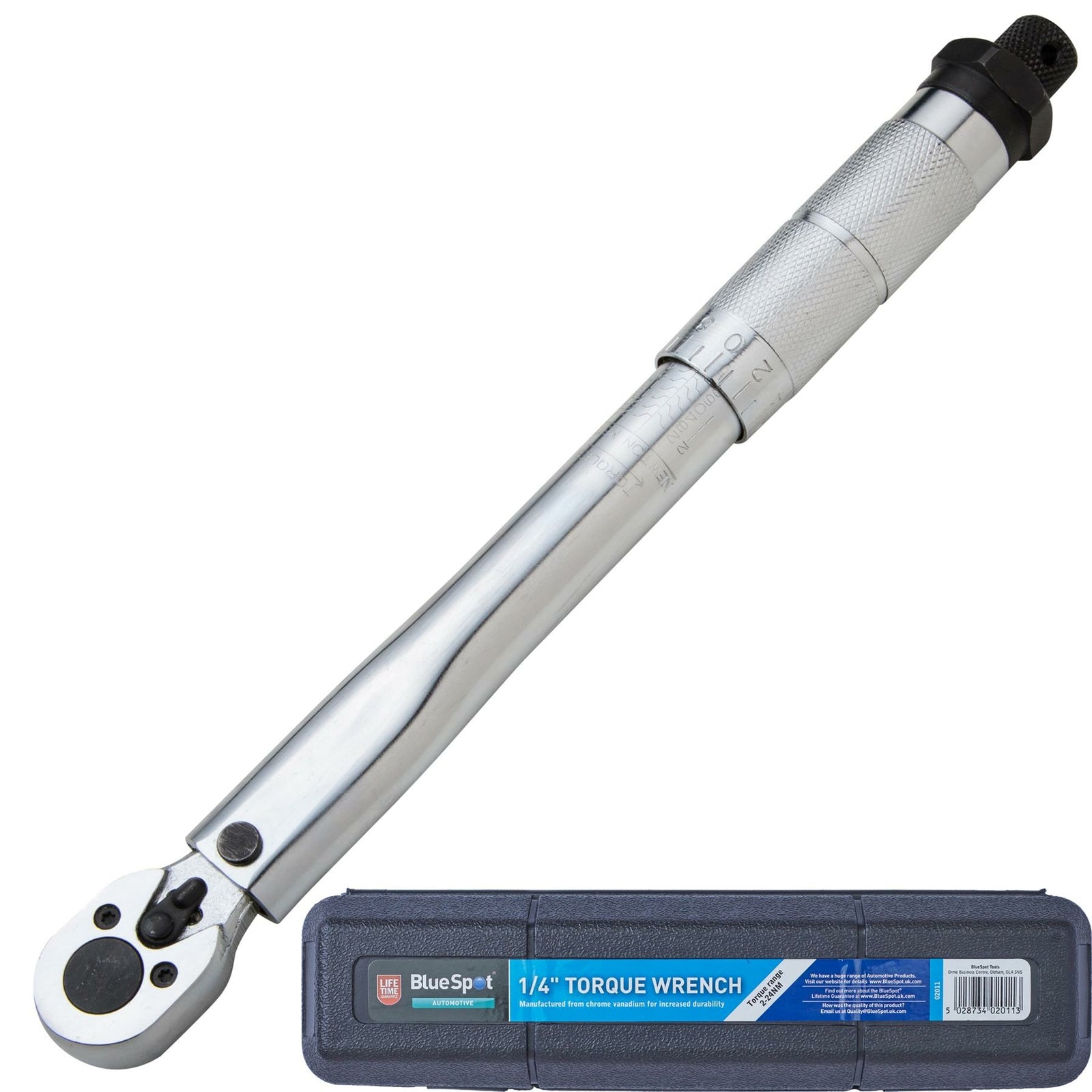 BlueSpot Adjustable Torque Wrench 2-24Nm 1/4" Square Drive by BlueSpot