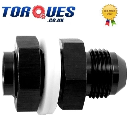 An -10 An10 10an Fuel Cell Tank Bulkhead Fitting Black