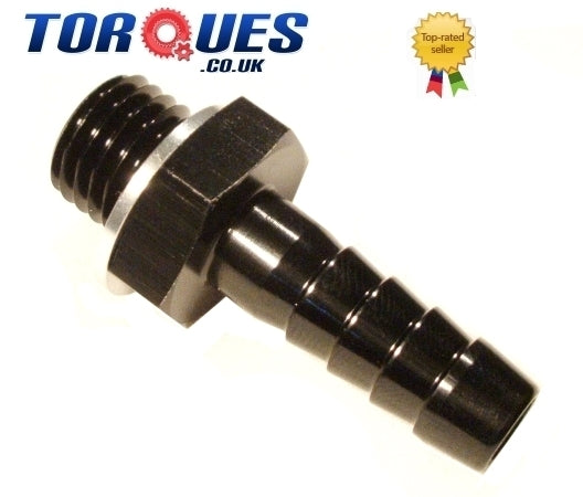 M14x1.5 to 10MM (3/8") Barb Aluminium Adapter - Black