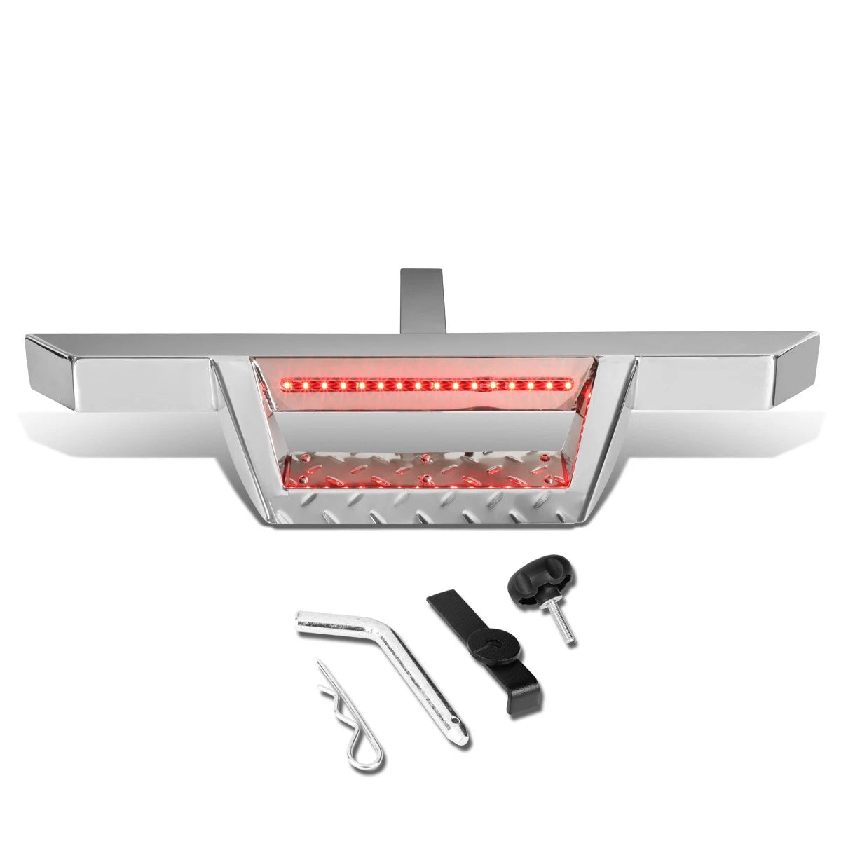 Fit 2" Tow Trailer Receiver Chrome Hitch Step Bar | Built Supply Co