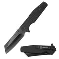 Flissa 3.5-inch Tactical Folding Pocket Knife Steel Stonewash Blade