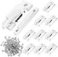 10 Pack Sliding Window Sash Locks, Cam Action White Double Hung Window