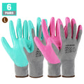 M/L Size 6PC Garden Gloves for Women Nitrile Coated Working Gloves for