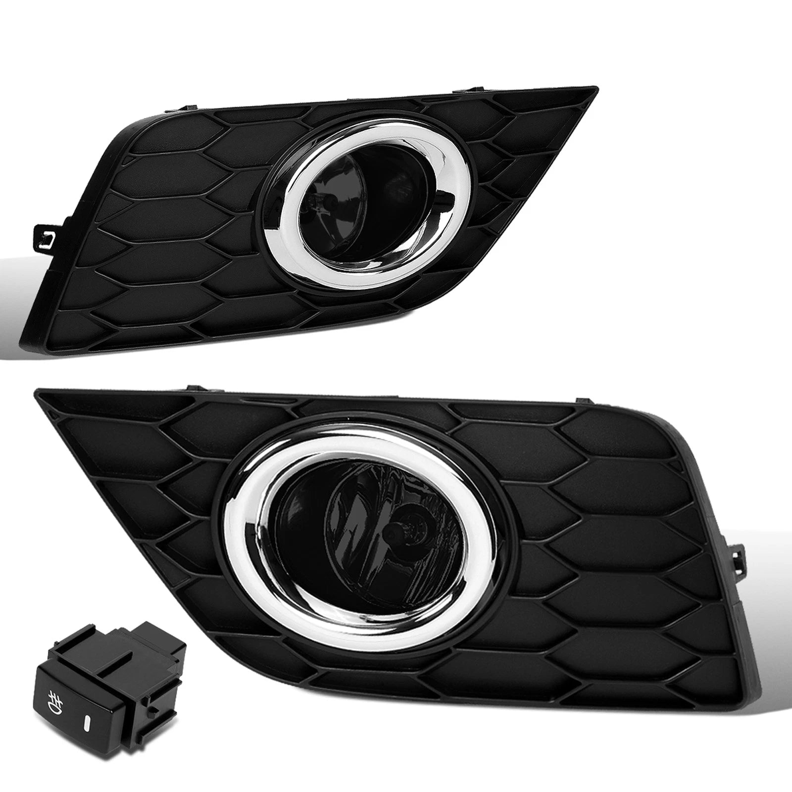 Fit 16-19 Nissan Sentra Fog Light Lamps Replacement W/bezels Switch