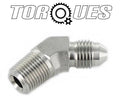 An -3 (an3 an 03) to 1/8" Npt 45 Degree Stainless Steel Adapter