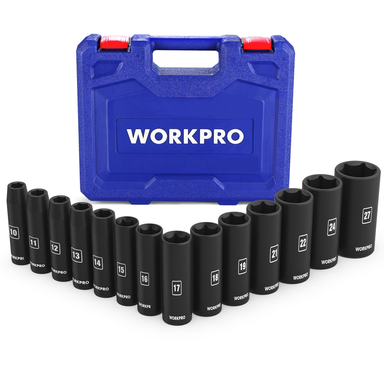 WORKPRO 1/2" Drive Deep Impact Socket Set by WORKPRO