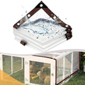 Grommeted Transparent Tarps Designed For Easy Installation Outdoors