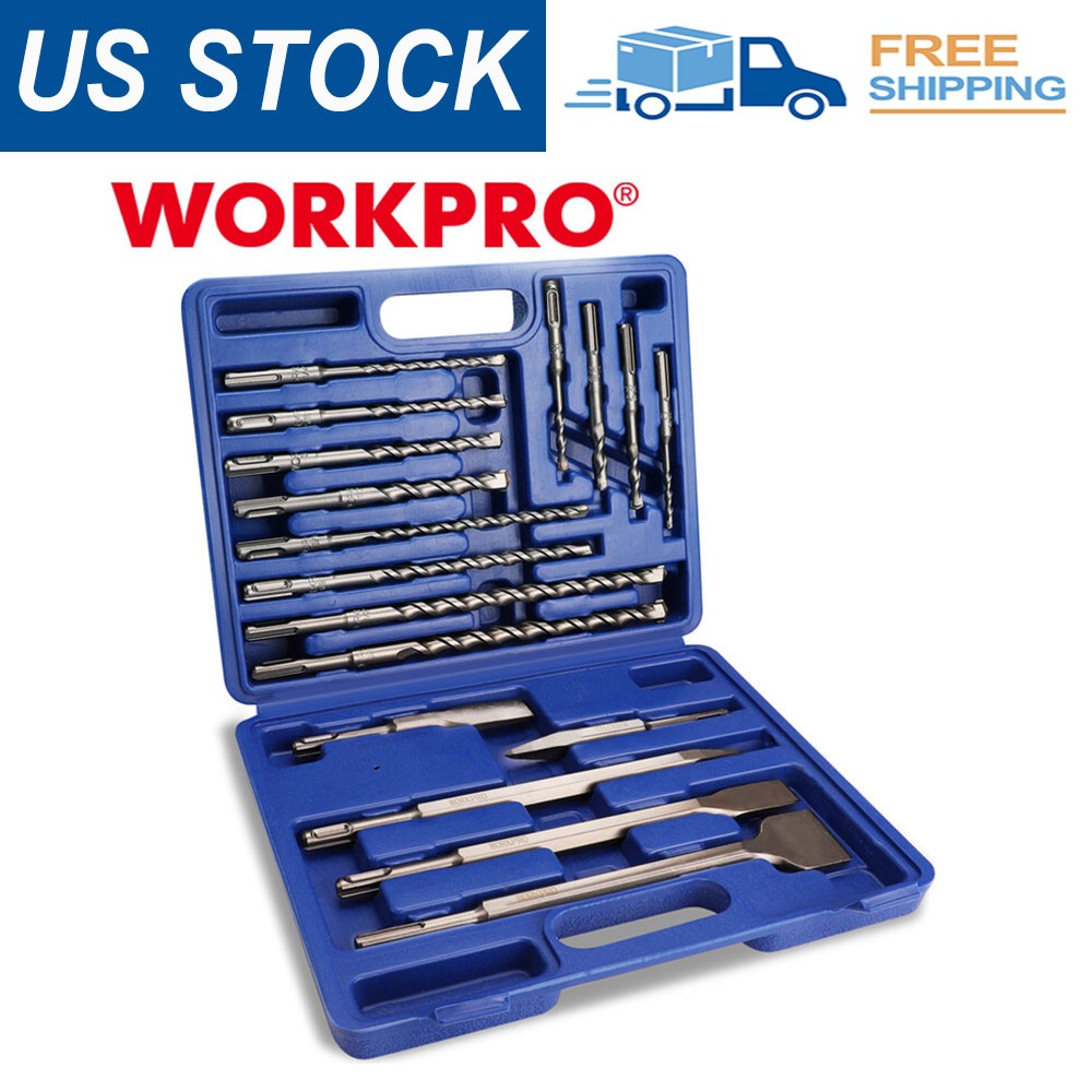 WORKPRO 17-Piece SDS-Plus Rotary Hammer Drill Bits Set by WORKPRO