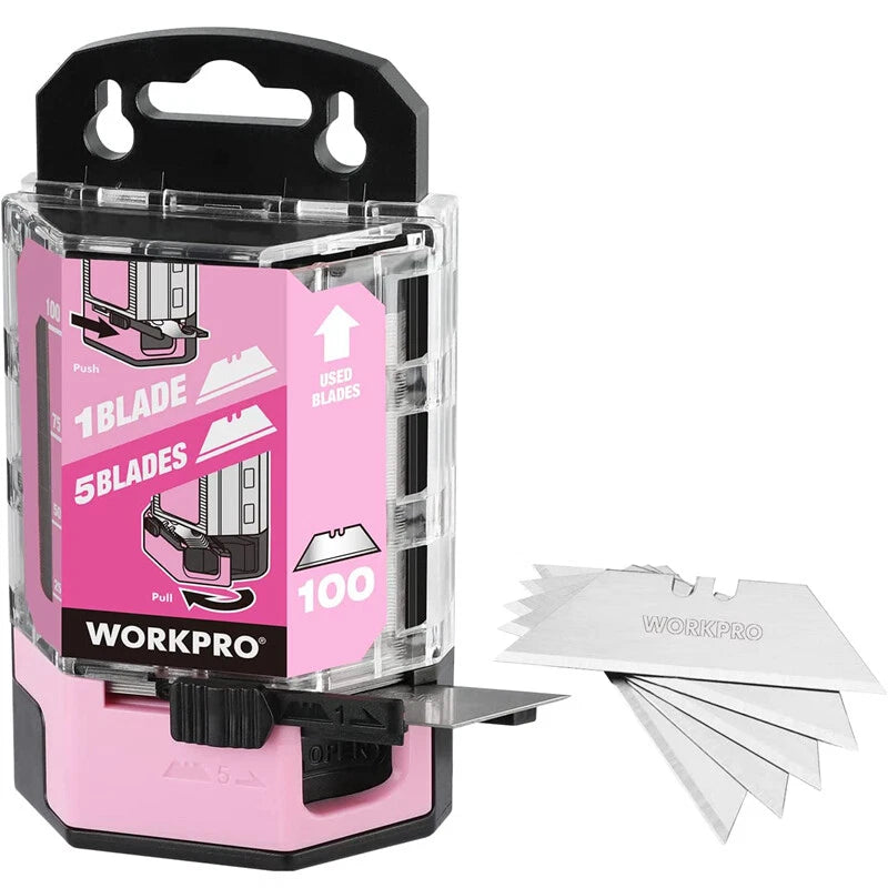 Workpro 100-pack Sk5 Utility Knife Blades Replacement Utility Blades
