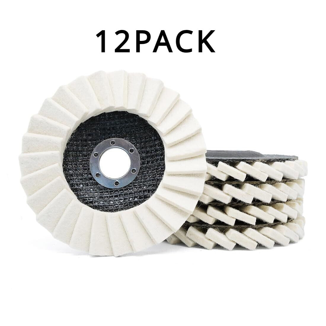 12PACK 4.5in Felt Flap Disc Polishing Wheel by Unbranded