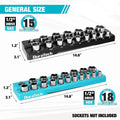 Duratech Magnetic Socket Organizer Set 1/2" Drive Sae&metric Socket