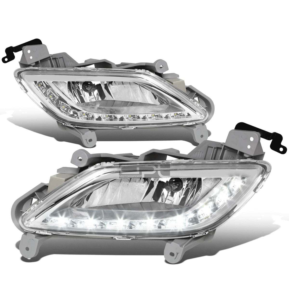 For 2012-2017 Veloster Pair Led Drl Strip Fog Light | Built Supply Co