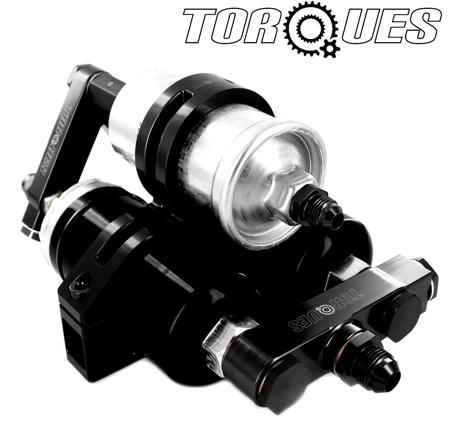 Twin Sytec OTP044 Fuel Pumps And Bosch Filter Manifold Cradle Assembly