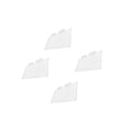 Slatwall 12 Inch X 6 Inch Flat Styrene Clear Acrylic Shoe Shelf