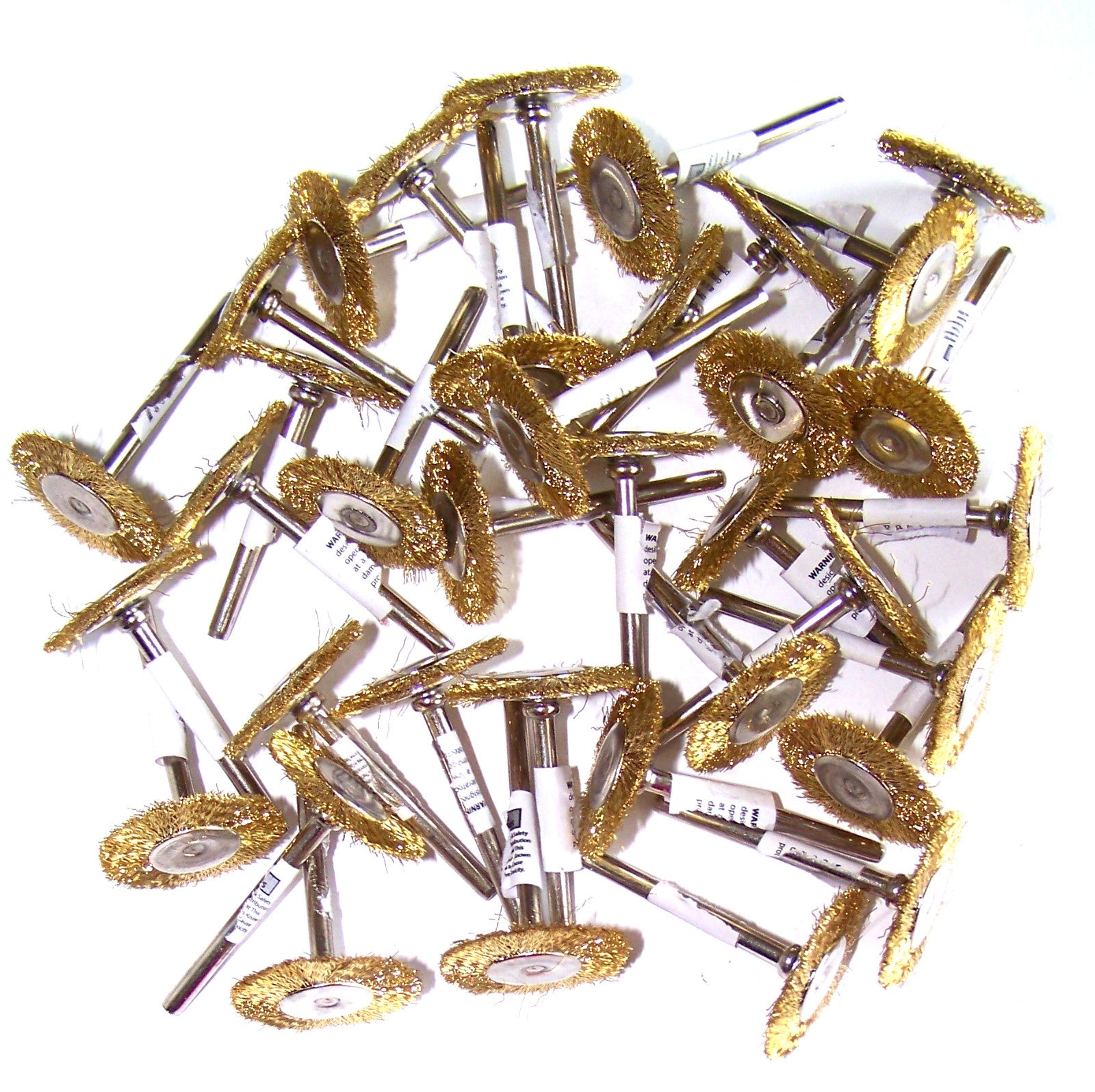 36 BRASS WIRE BRUSH WHEELS 1" WIDE LMB10Opens in a new window or tab