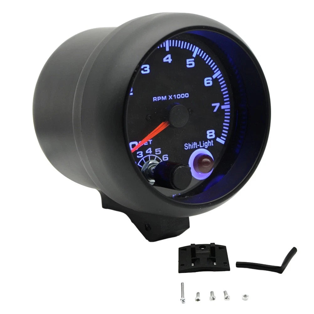 12V Car Tachometer Engine Rpm Gauge With Light For 4 6 8 Cylinder