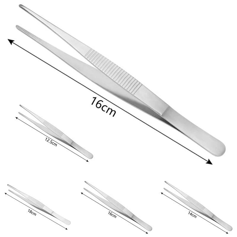 Metal Wavy Brim Head Kitchenware Bbq Bread Clip Food Locking Tongs