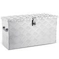 27" X 9.4" X 12.6" Silver Hydraulic Lift 5 Bar Diamond Tread Aluminum