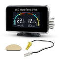 Lcd Digital Water Temperature And Voltage Meter Compatible With 12V