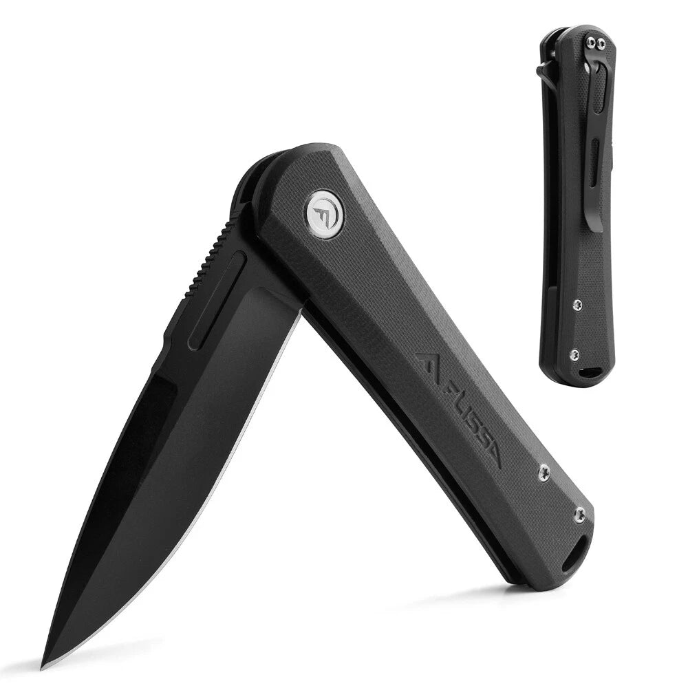 Tactical Folding Pocket Knife Liner Lock Pocket Clip G10 Handle D2