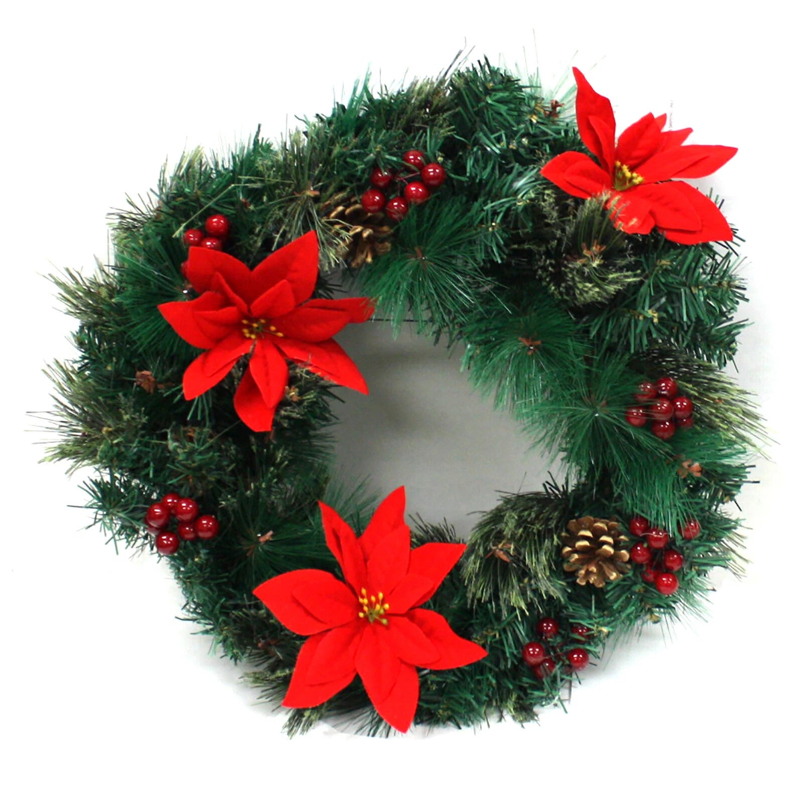 16" Christmas Holiday Wreath House Home Door Wall Ornament Decoration