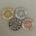 28.5mm C3 Green Luminous Hollow Watch Dial Face For Japanese Nh70