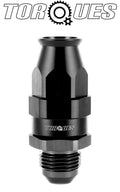 An-8 Straight Male Ptfe Hose Fitting Black
