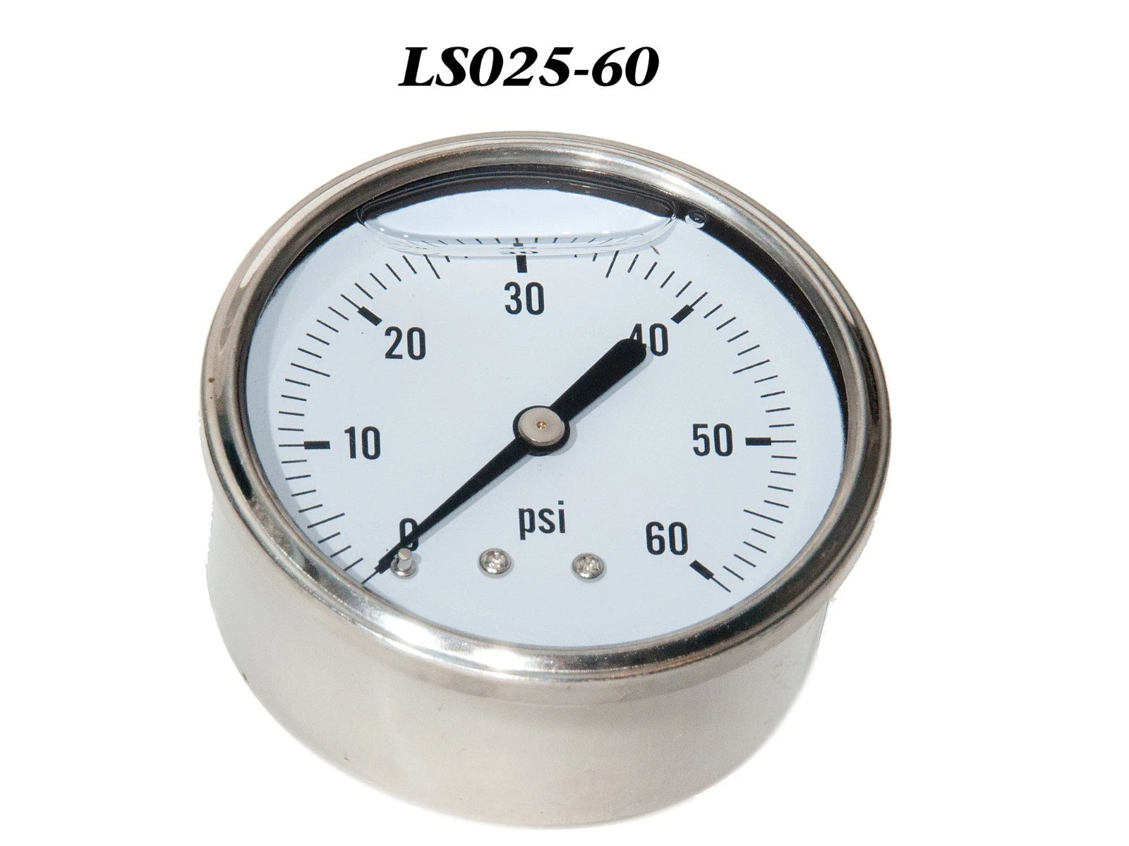 Pressure Gauge 0-60PSI, Liquid Filled 2.5” | Built Supply Co