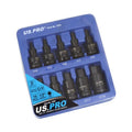 Us Pro 1/2" Drive Impact Hex (Allen) Bit Socket Set H4–h19 Metric S2