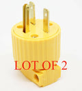 Lot Of 2 Nema 6-15p 220V/240V 15amp Replacement Rewired Male Plug