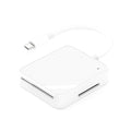 Usb-c M2 Sd Sm Xd Card Reader White Abs Reader 4-slot Memory Card