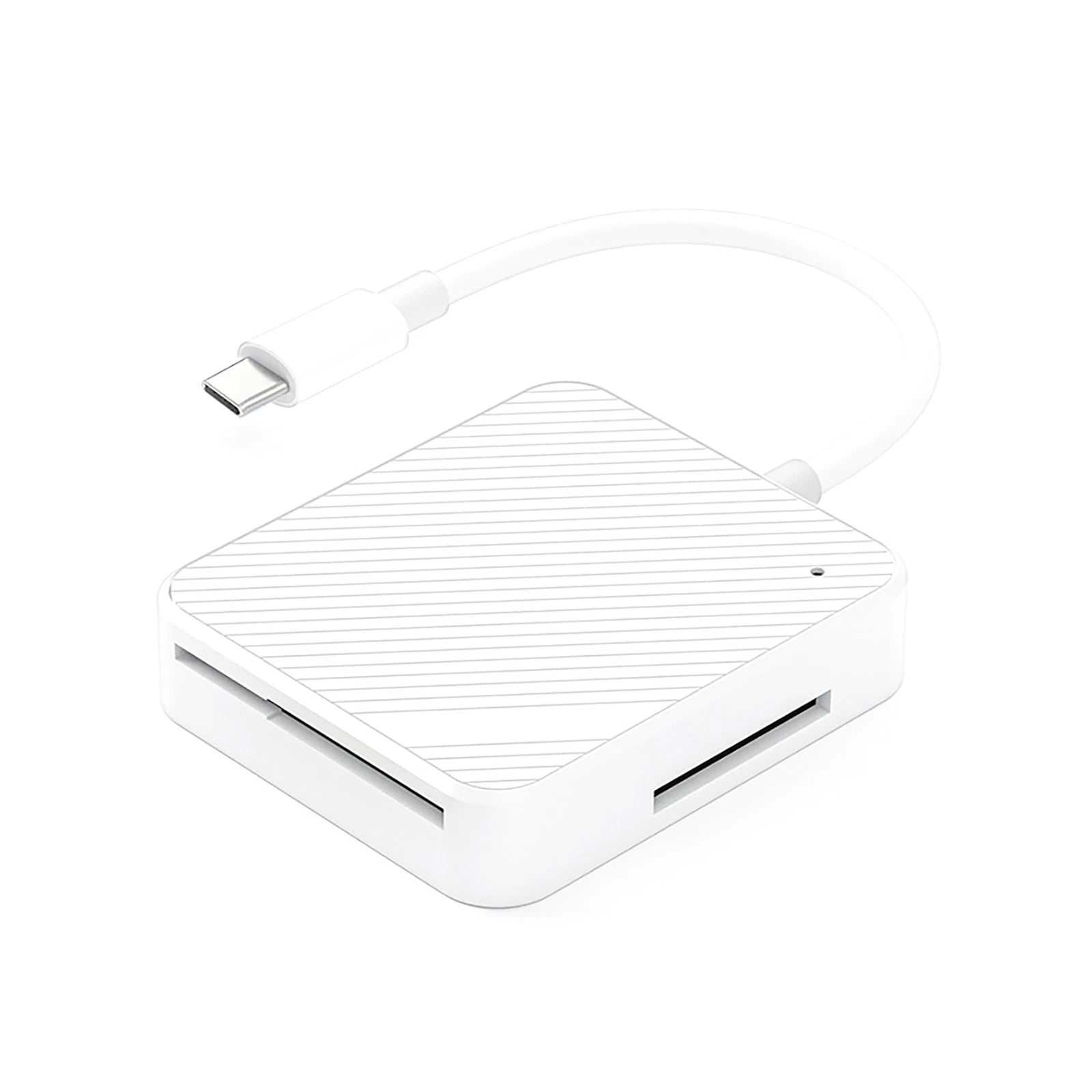 Usb-c M2 Sd Sm Xd Card Reader White Abs Reader 4-slot Memory Card