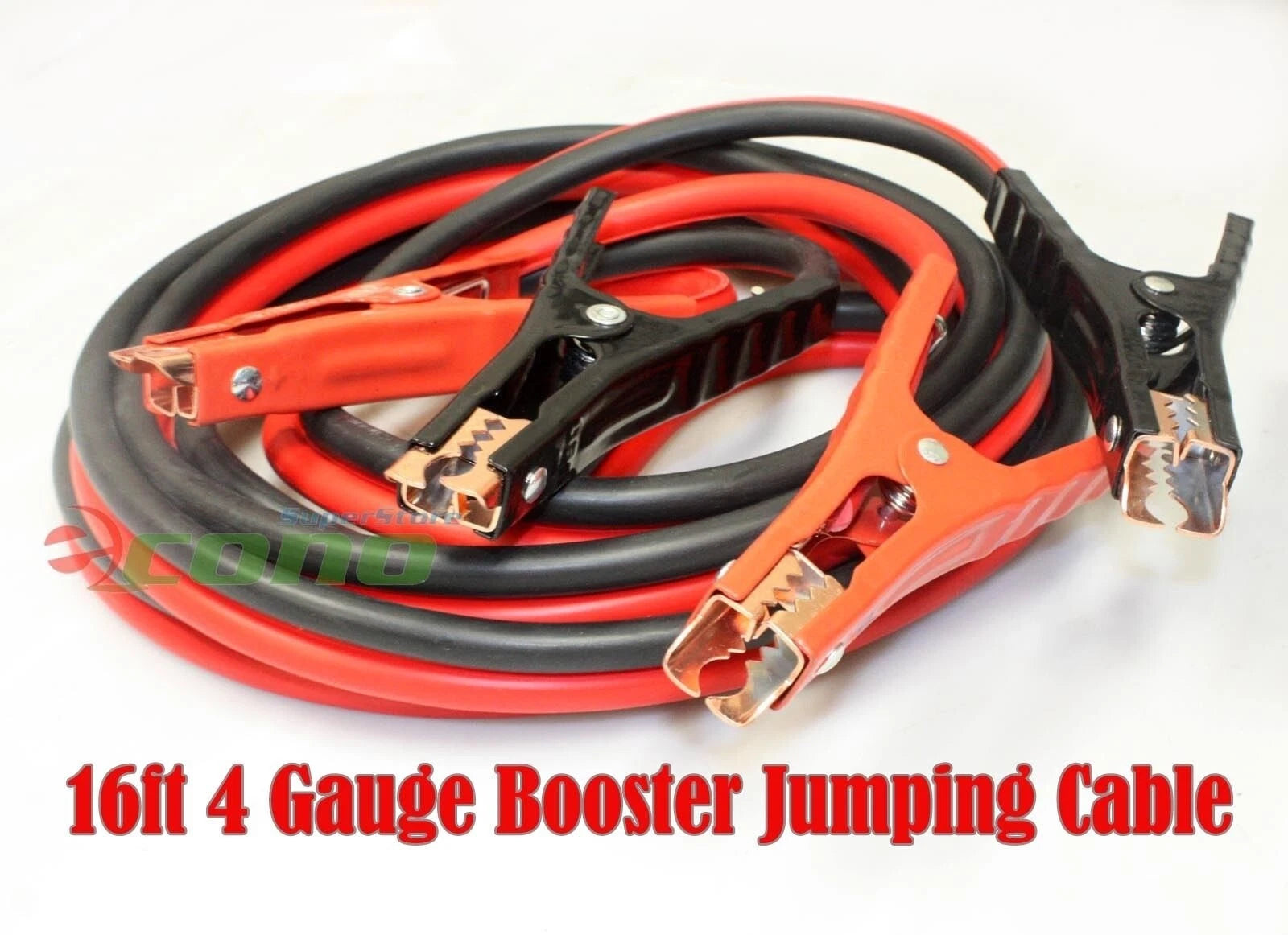 16ft 4 Gauge 400 Amp Booster Jumper Cables Auto Car Jumping Cable 16'