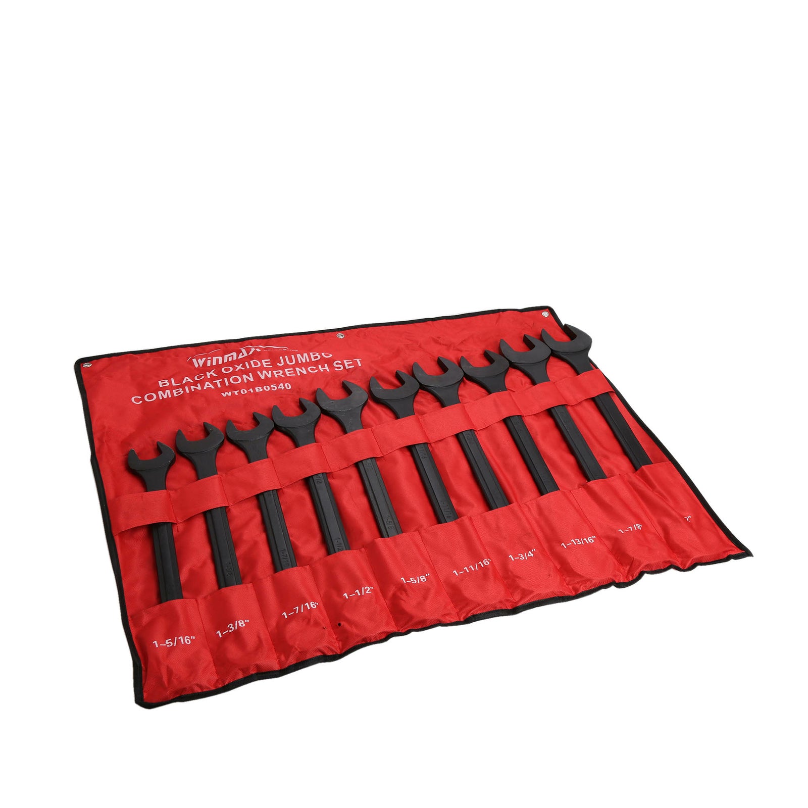 1-5/16" - 2" Sae Black-Oxide Jumbo Combo Wrench Set Heat-Treated Steel