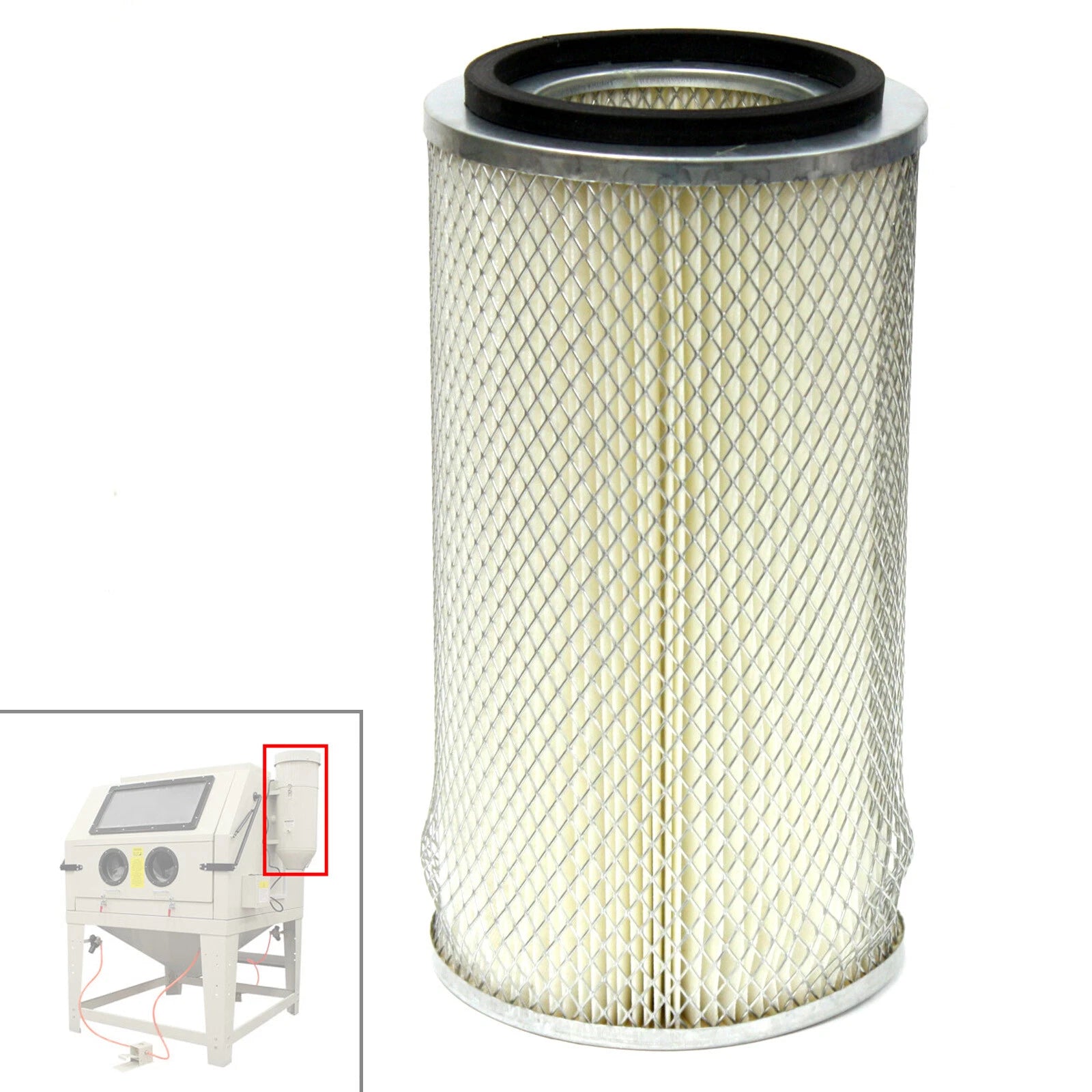 6" X 12" Dust Collector Filter Replacement Sandblast Media Cabinet