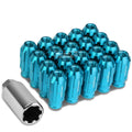 20 Open End M12x1.25 50mm Tall 24mm Od Sky Blue | Built Supply Co