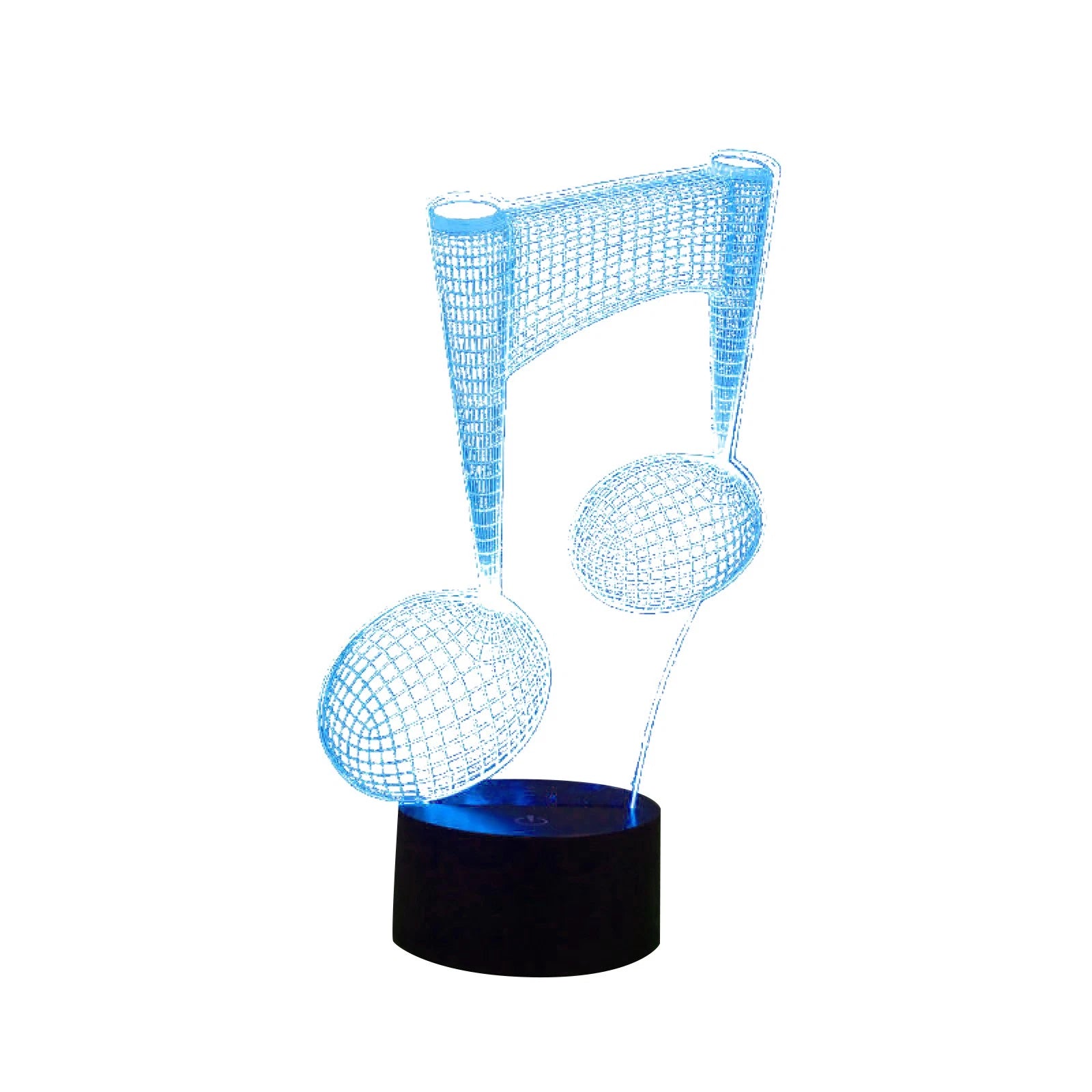 Music Note 3d Led Night Lights Lamp Multi-color Acrylic Visual Home