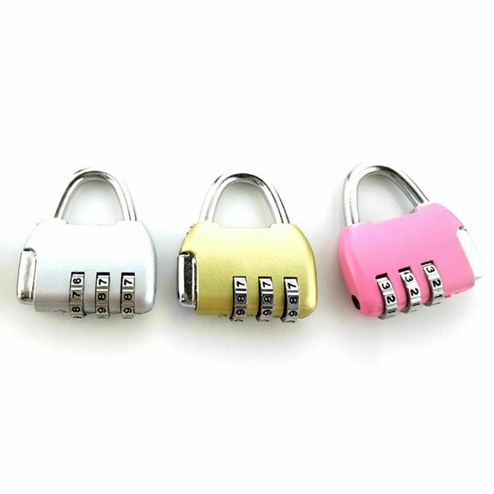 Travel Luggage Padlock Mini 3 Digit Combination Suitcase Security