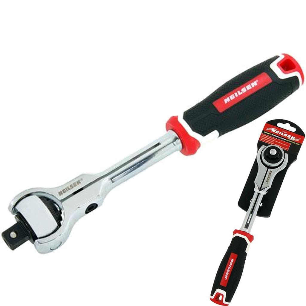 Neilsen Swivel Head Socket Ratchet Handle 1/2"