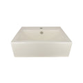 Rectangular Box Shaped Vessel Bathroom Sink 20 1/8" X 16 1/8" Ivory