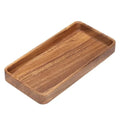 Rectangular Walnut Nut Box Tray With Handles For Serving Fruit Tea