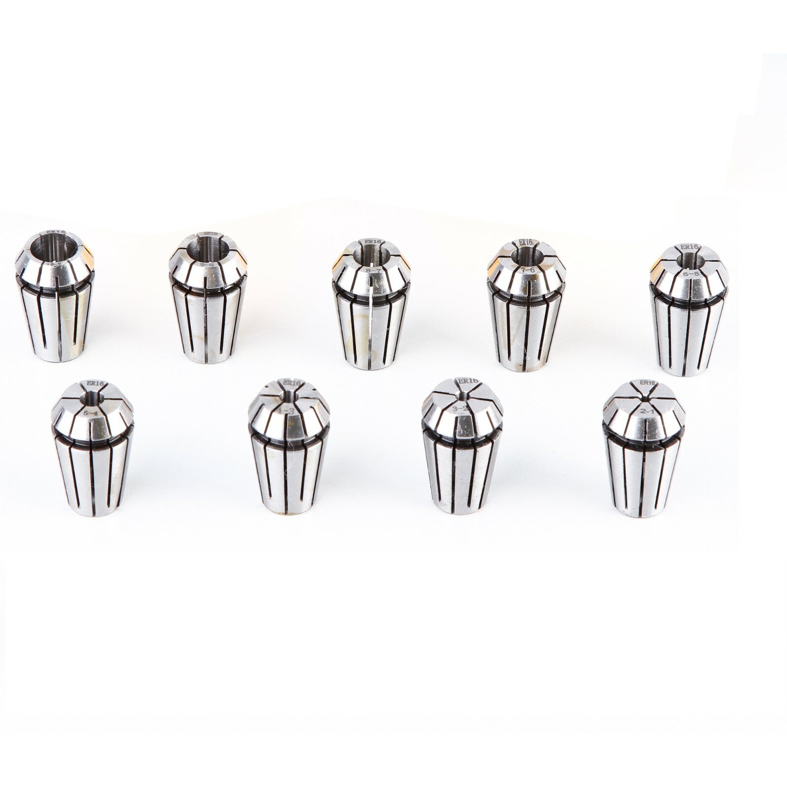 Precision ER16 Collet Set 2-10mm 9pcs Tir0.0004"/ 10μM CNC Tools