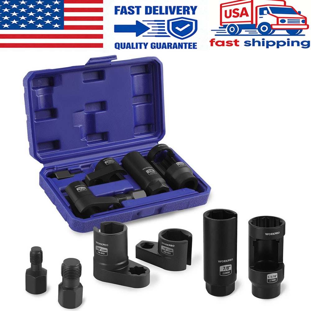 WORKPRO 6PC Oxygen Sensor Socket Set by WORKPRO