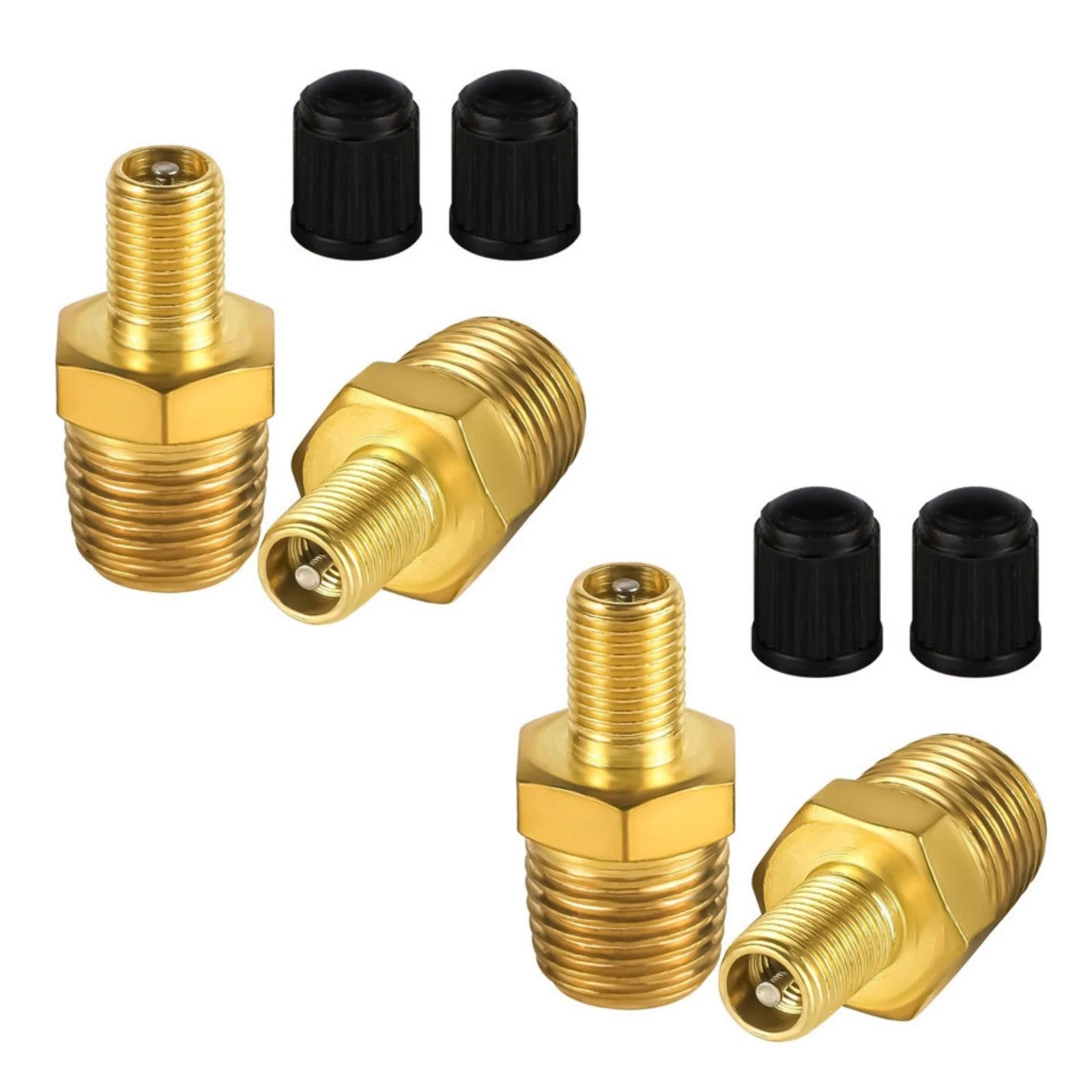 Portable Air Inflator Adapter 1/4" Npt (M) To Standard For Schrader