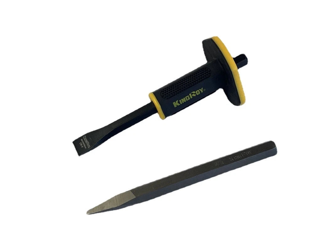 Cr-V 22x16x250mm Masonry Cold Flat Chisel + 10"/250mm Point Chisel 2pc Set