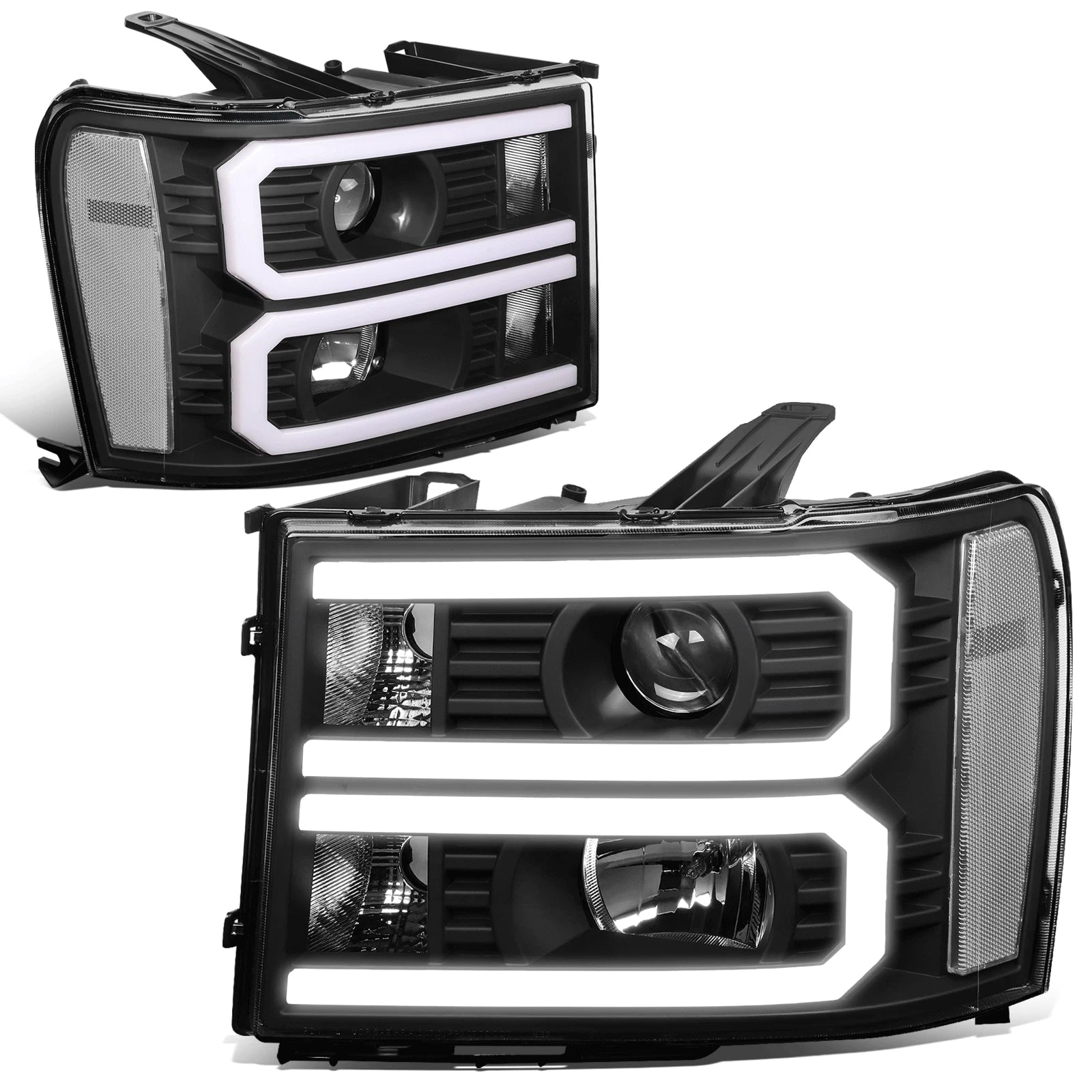 Fit 07-14 Gmc Sierra Custom Led U-light Bar Drl | Built Supply Co