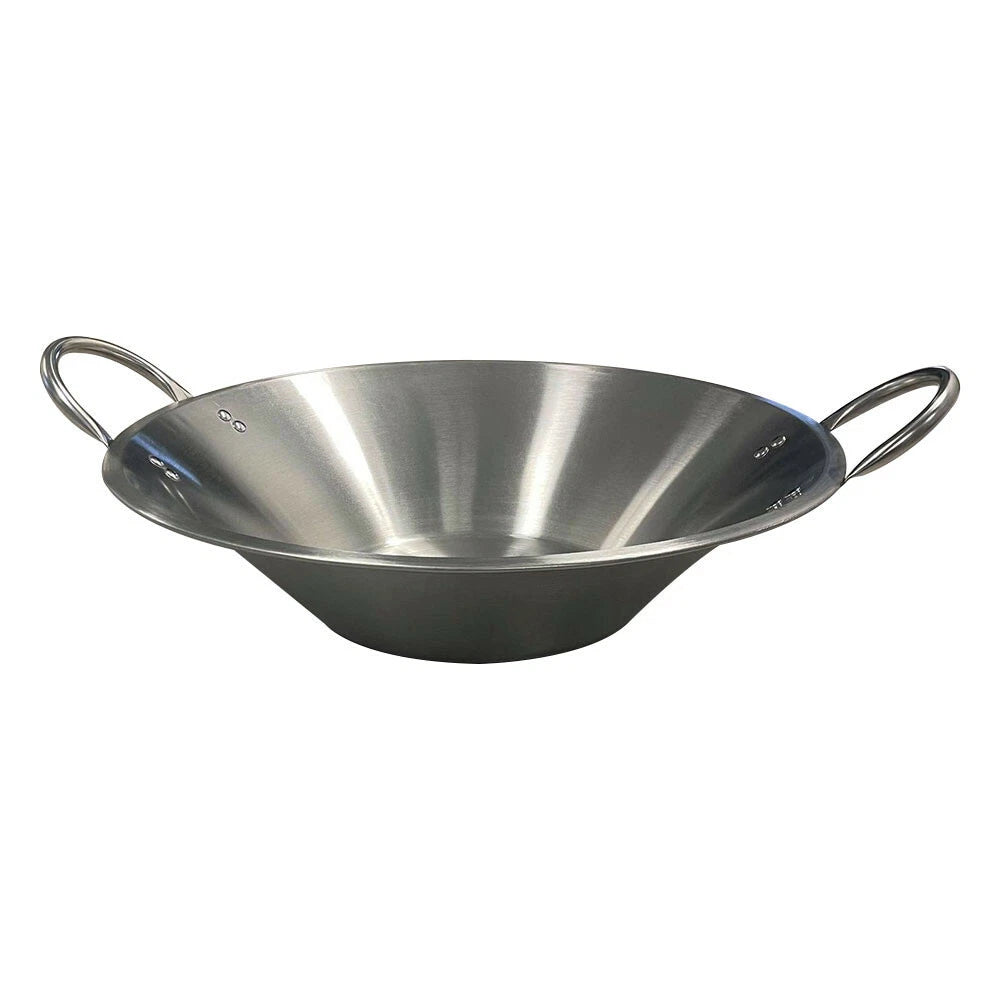 23" Diameter X 6" Depth Carnitas Cazo Stainless Steel Caso Pot Pan